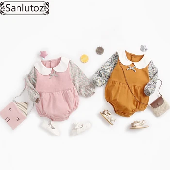

Sanlutoz Cotton Baby Girls Clothes Winter Newborn Baby Romper Long Sleeve Rompers for Baby Girl Fashion New Style