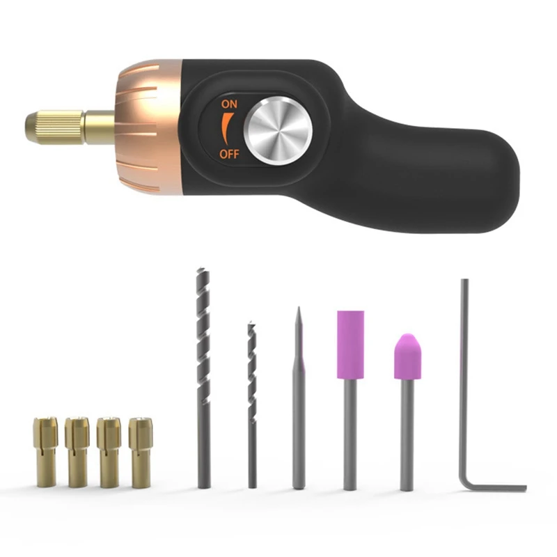 Hand Tools Electric Drill Jade Carving Set Cutting Polished Wood Crafts Manufacturing Jade Wenwan Electric Grinder