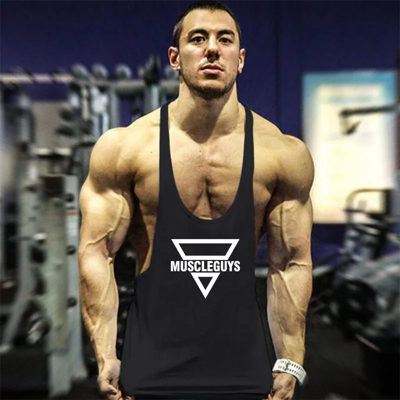 Майка Muscleguys Мужская для бодибилдинга спортивная рубашка одежда фитнеса