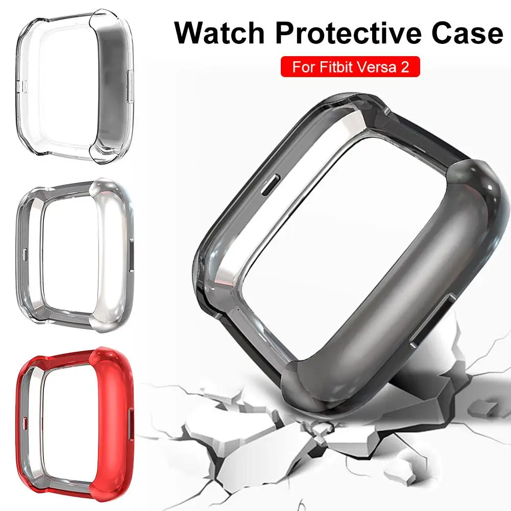 

TPU Smart Watch Case For Fitbit Versa 2 Shockproof Anti-fall Full Cover Protective Shell Screen Protector Smartwatch Accessories