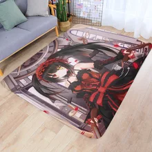 Заказной анимационный мультяшный ковер для гостиной с хрустальным бархатным принтом, хлопковый домашний коврик для крыльца, кабинета, спальни, прикроватный коврик