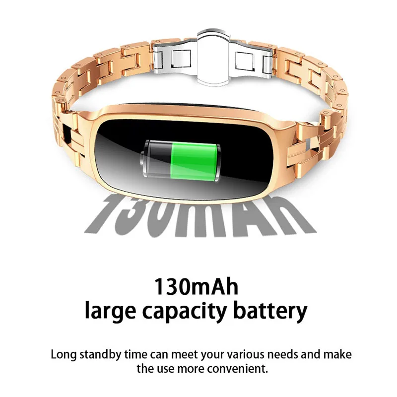 Оригинальные модные часы Smart Watch Для женщин IP67 Водонепроницаемый монитор сердечного ритма Фитнес браслет «Умные» часы Для женщин смарт-браслет