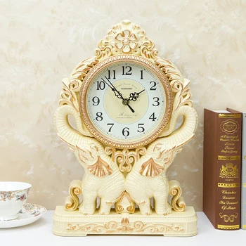 

Retro Living Room Fashion Clock Simple Silent Creative Office Small Old Desk Clock Antique Vintage Relogio Mesa Clocks BY50DC