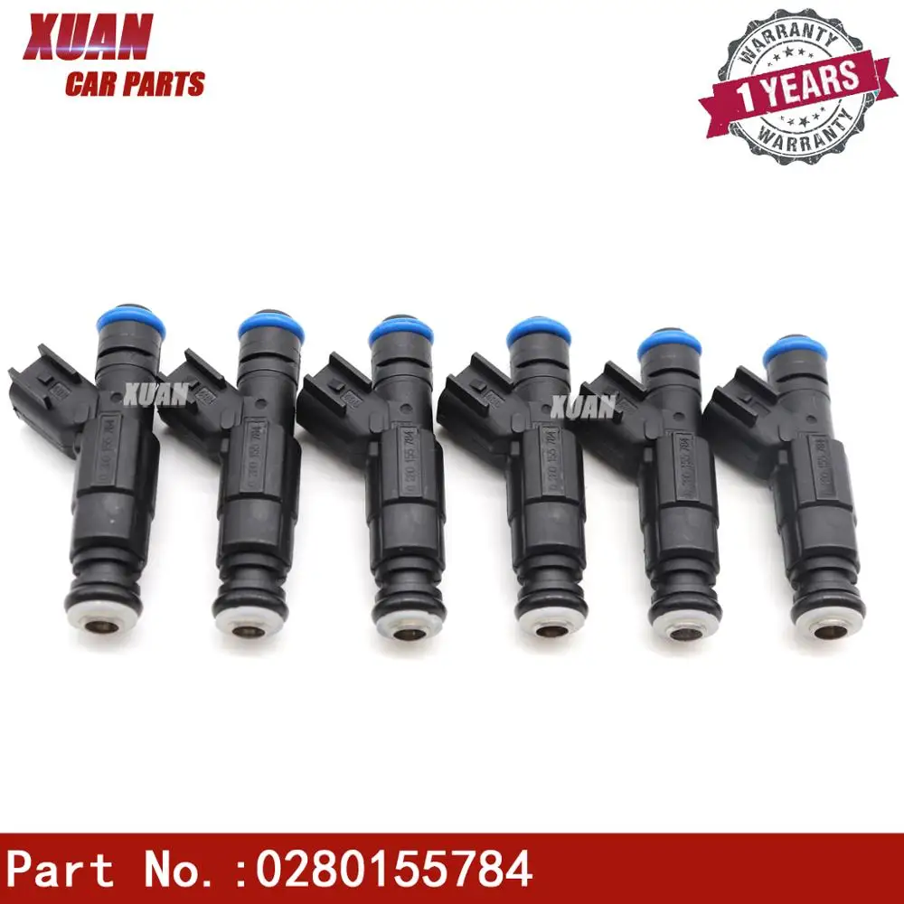XUAN 6 шт./лот высококачественный топливный инжектор 0280155784 для Volkswagen Golf Jetta EuroVan 4.0L 1999-2004