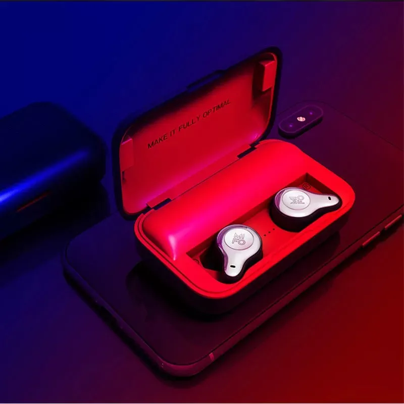 Mifo Bluetooth 5,0 настоящие беспроводные наушники водонепроницаемые bluetooth-наушники спортивные стерео звуковые наушники с зарядным устройством для телефона