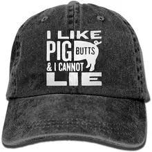 Мне нравится поросенок и я не могу лежать унисекс выстиранная джинсовая бейсболка солнцезащитная Кепка Регулируемая задняя застежка Кепка водителя грузовика