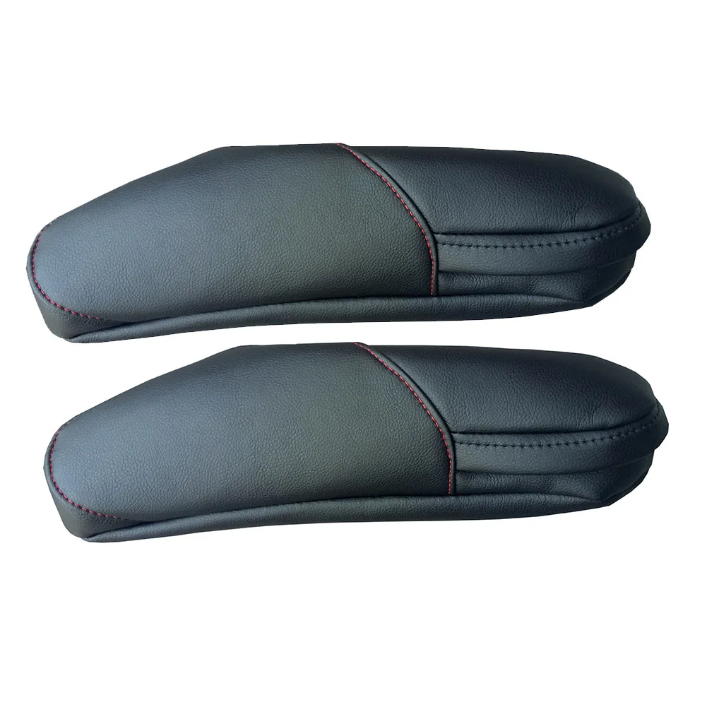 2PCS Soft Anti Scratch Protection Wear Resistant PU Leather Durable Seat Car Armrest Cover Easy Install For Honda CRV 2007-2009