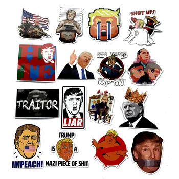 

55pcs Laptop Decals Trump Sticker Funny Assortment Home Easy Apply Gift Waterproof PVC Luggage DIY 2020 Election Removable