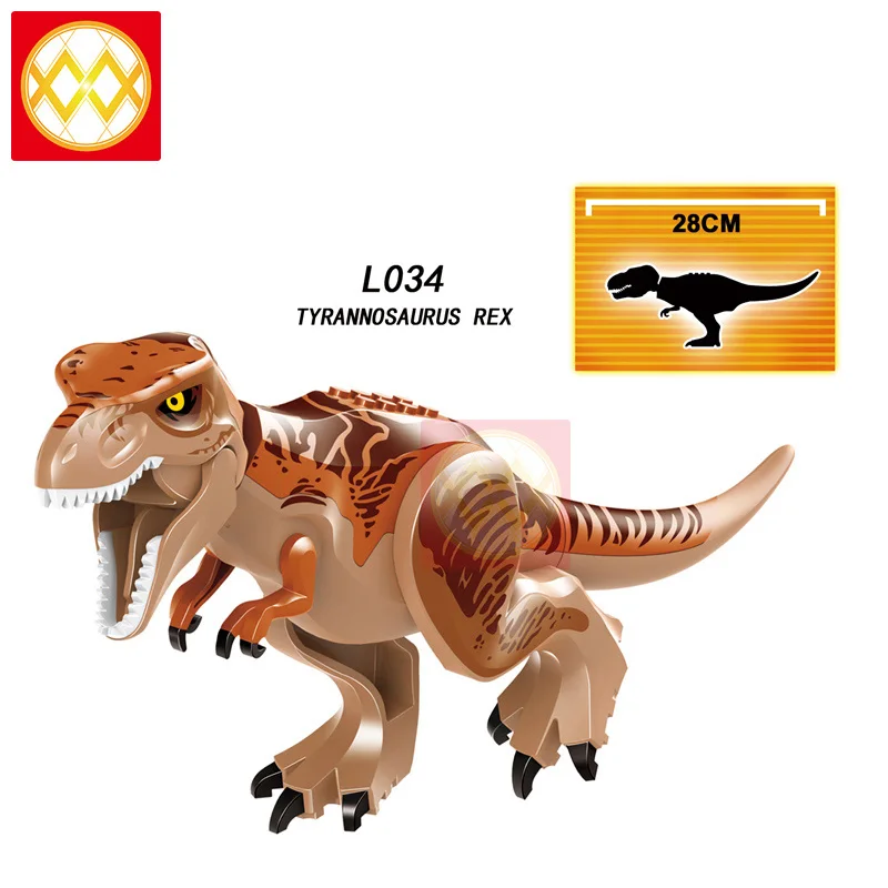 Юрские животные мир ящерица тяжелый коготь дракон детские динозавры паук Лось летающий конь динозавры тираннозавр рекс строительные блоки игрушки - Цвет: Многоцветный