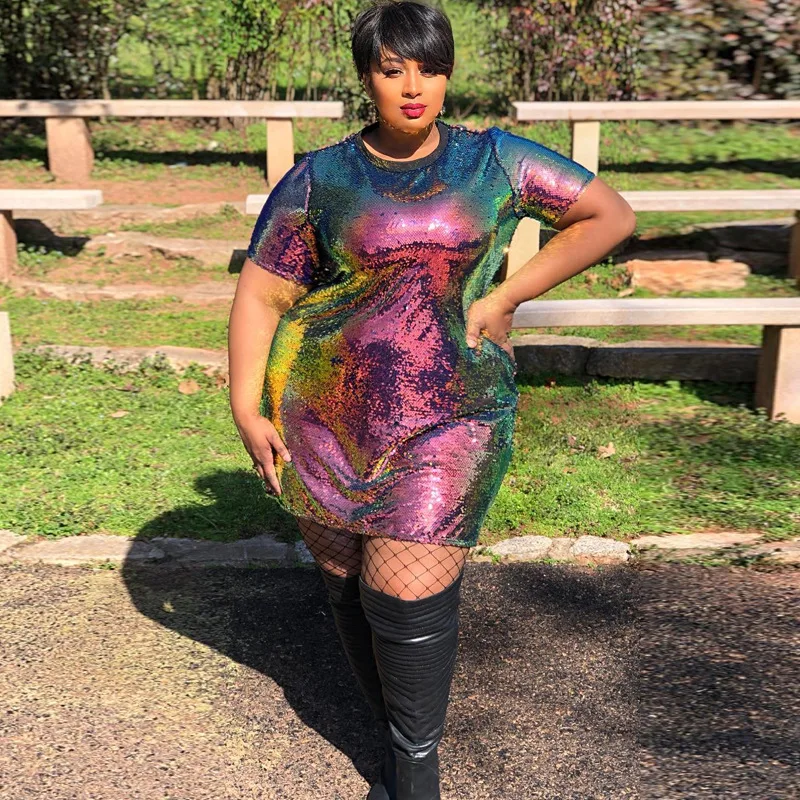 T Shirt Dress Women Plus Size 4xl 5xl 