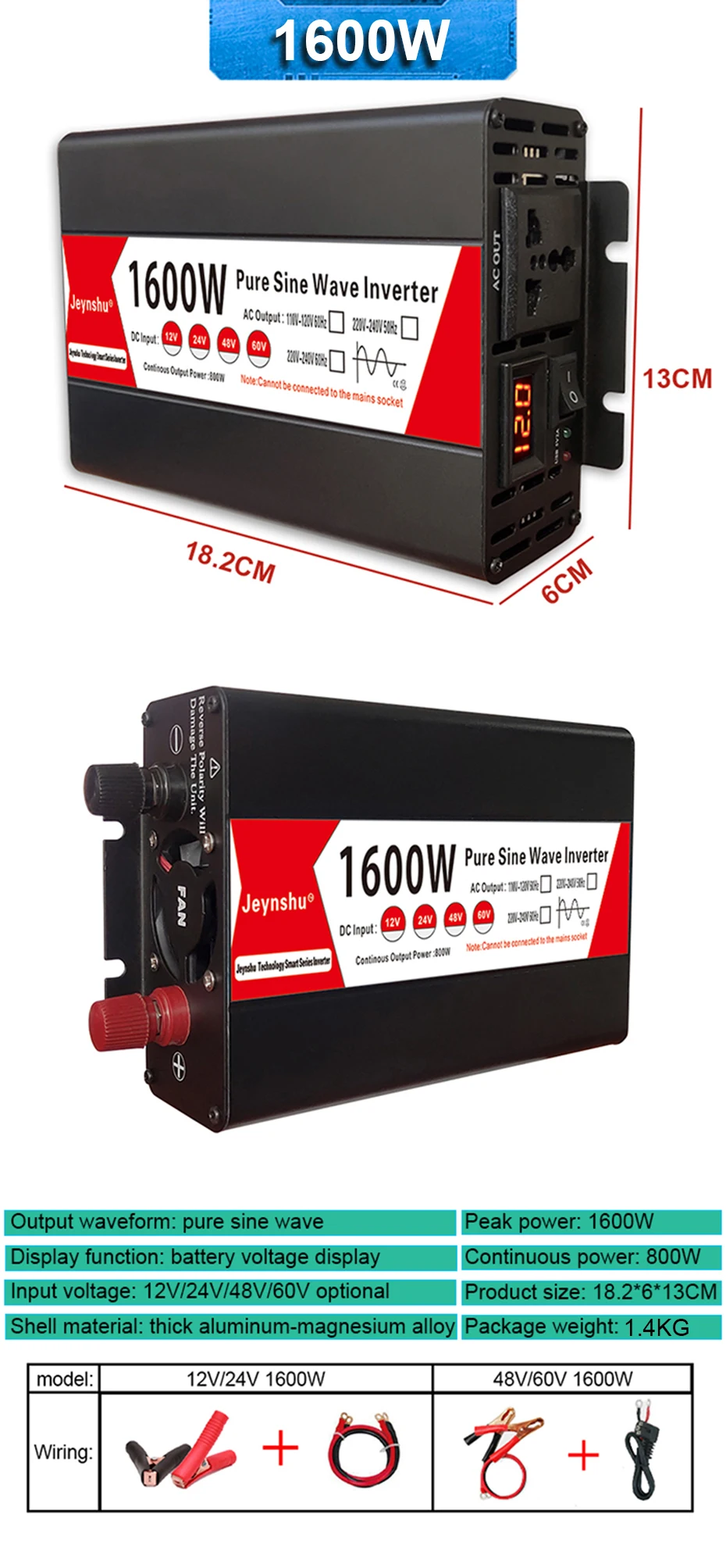 inversor de energia solar, transformador, conversor, 1000W,