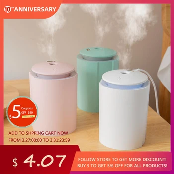 

Mini Air Humidifier For Home USB Bottle Aroma Diffuser LED Backlight For Office Mist Maker Refresher Humidification Gift