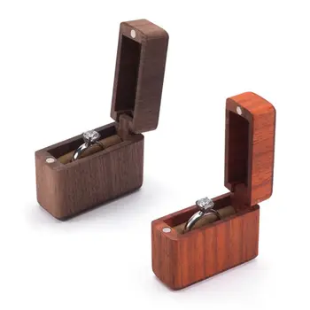 

New Wood Ring Bearer Box Wedding Engagement Ring Holder Box Jewelry Box Favor Gift