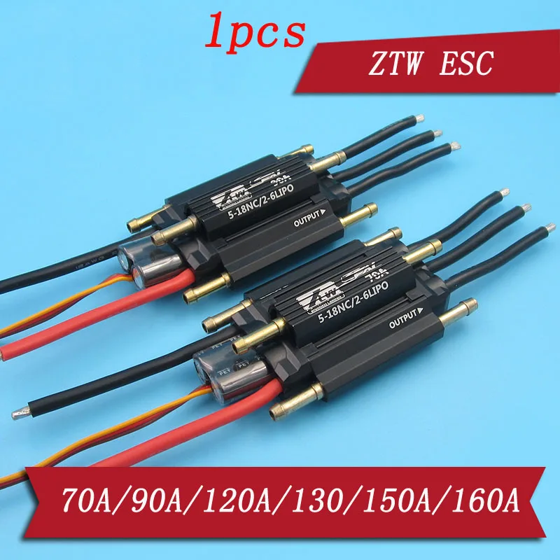 1 шт. ZTW 2-6S 70A/90A/130A/160A SBEC бесщеточный ESC 6-12S 120A 150 OPTO HV водяное охлаждение