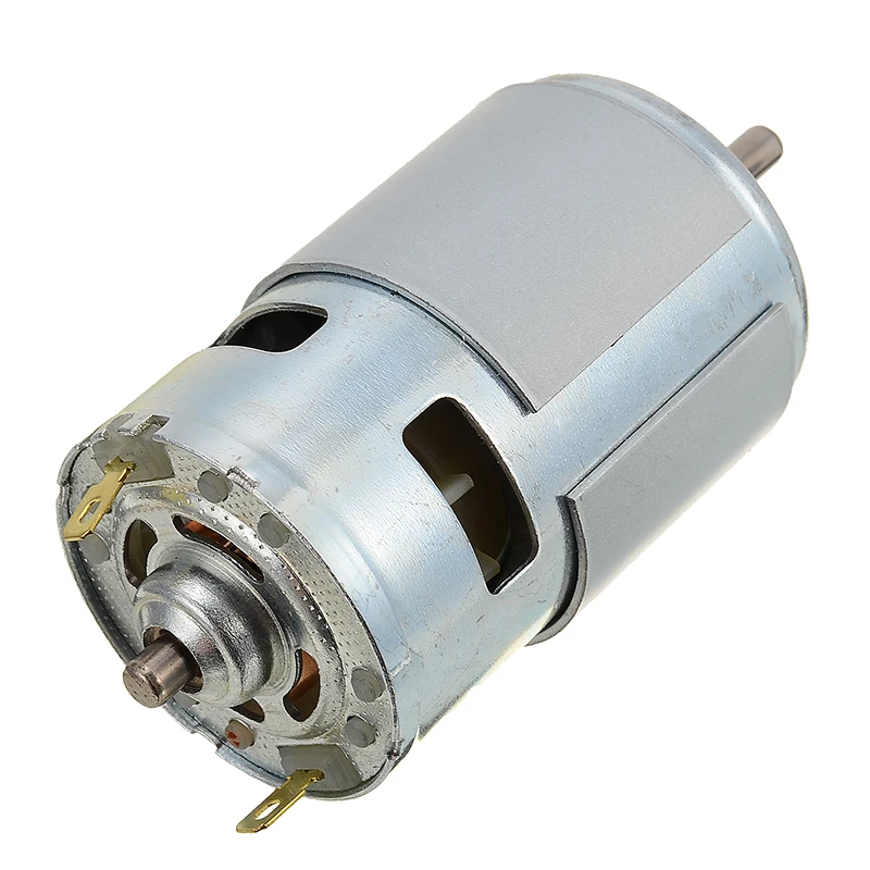 12 V-24 V высокой мощности 775 двигатель постоянного тока с большим крутящим моментом низкая Шум шариковый подшипник 10000 об/мин электронных двигателей