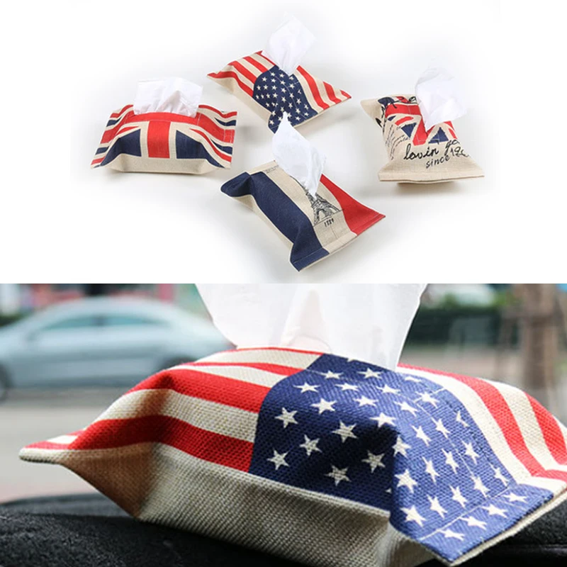 KJAUTOMAX For Mini Cooper Auto Interior Union Jack PU Leather Car Tissue Napkin Box Bag package Armrest box Storage | Автомобили и