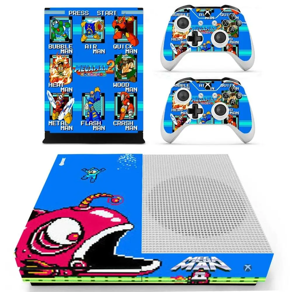 Стикеры Mega Man s для Xbox One S виниловые наклейки для кожи Стикеры Adesivo для Xbox one Slim консоль и два контроллера шкуры