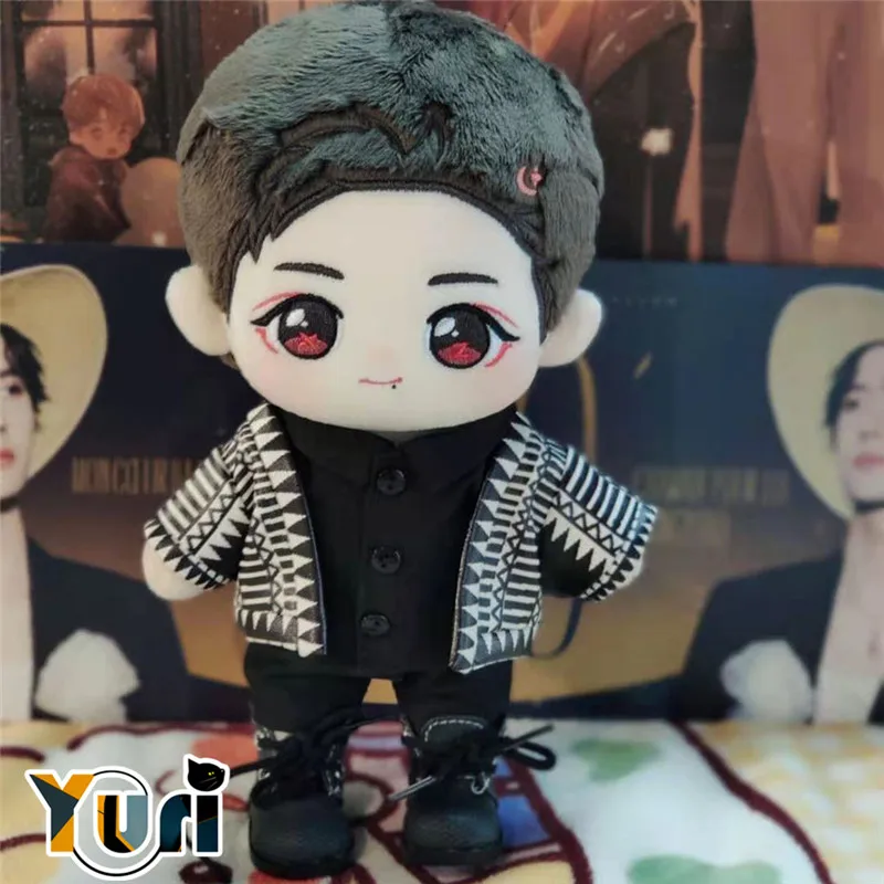 Plush Doll 20cm Yuri Plush Doll Body Xiao Zhan Wang Yibo Idol Star Toy Clothes Cosplay Cute Xmas Gift