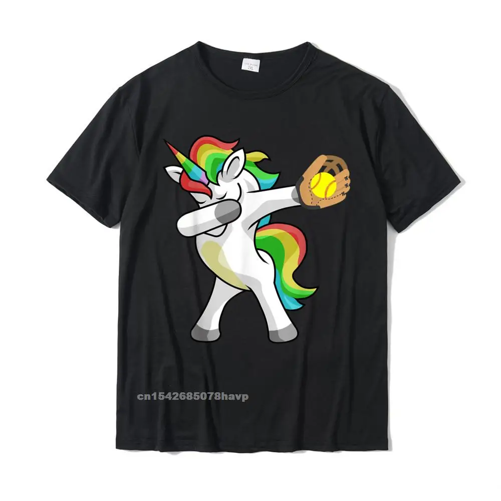 

Dabbing Unicorn Softball Player Funny Dab Dance Rainbow Gift T-Shirt Tops T Shirt New Arrival Europe Cotton Mens Tshirts Printed