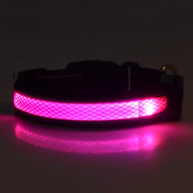Pink Товары для домашних животных, собак, кошек, светоотражающий usb-ошейник - Цвет: Pink