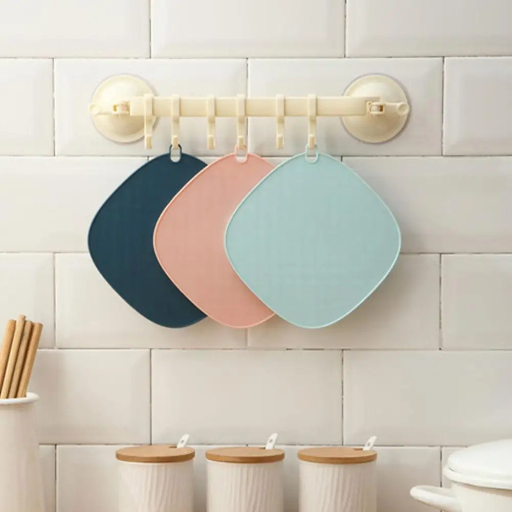 

Solid Color Insulation Non-slip Mat Multifunction Hanging Pad Coaster Supplies Kitchen Dining Table Style Nordic Placemat L0N7