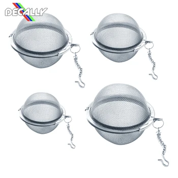 

4 Pcs Stainless Steel Tea Strainer with Lockable Spice Ball Tea Strainer Strainers Kitchen Tools