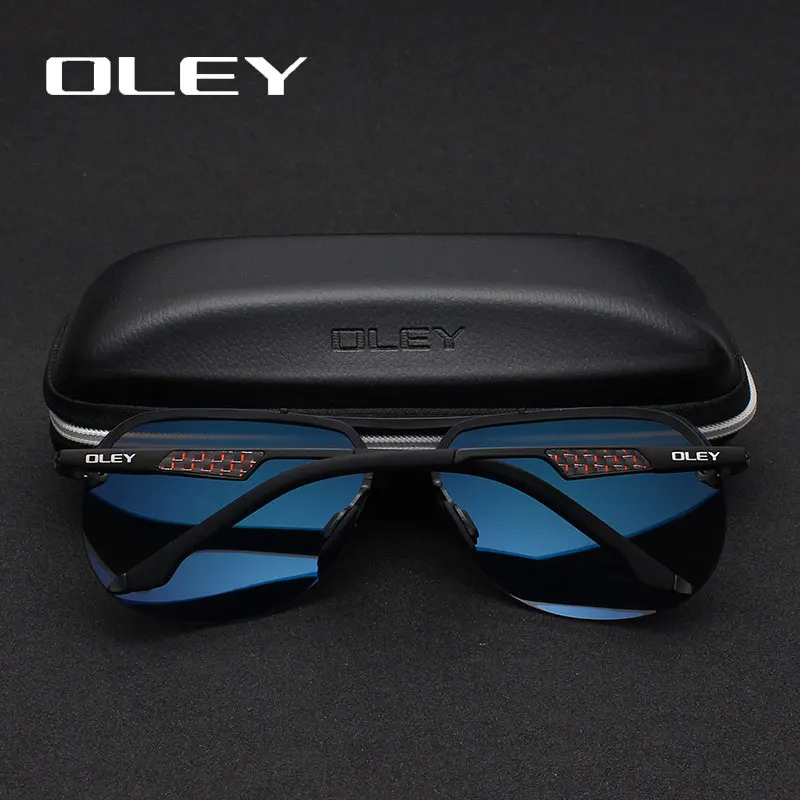 Beste OLEY mannen Zonnebril Merk Designer Pilot Gepolariseerde Mannelijke Zonnebril Brillen gafas oculos de sol masculino Voor Mannen Y7558