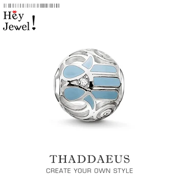 

Beads Fatima's Hand,Blue Silver Gift Fits Bracelet Necklace 2019 Brand New Thomas Jewelry Accessories Gift For Women & Men