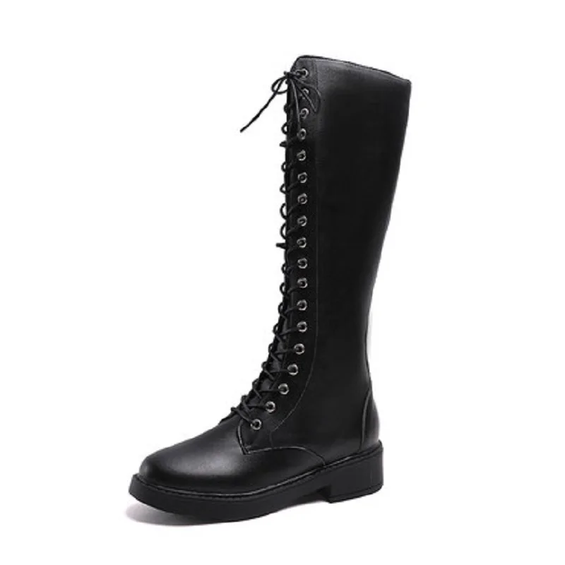 Winter new ladies fashion boots, versatile and comfortable, still straps, long tube thick with non-slip Korean women's boots