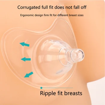

Clear Mothers Soft Silicone Heat Resistant Butterfly Shape Easy Clean Breast Pad Protection Cover Nipple Shield Ergonomic Design