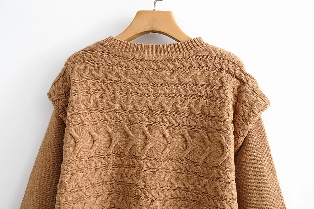 Женский элегантный свободный твист свитер для женщин модные пуловеры с длинным рукавом и круглым вырезом Женские повседневные свободные топы