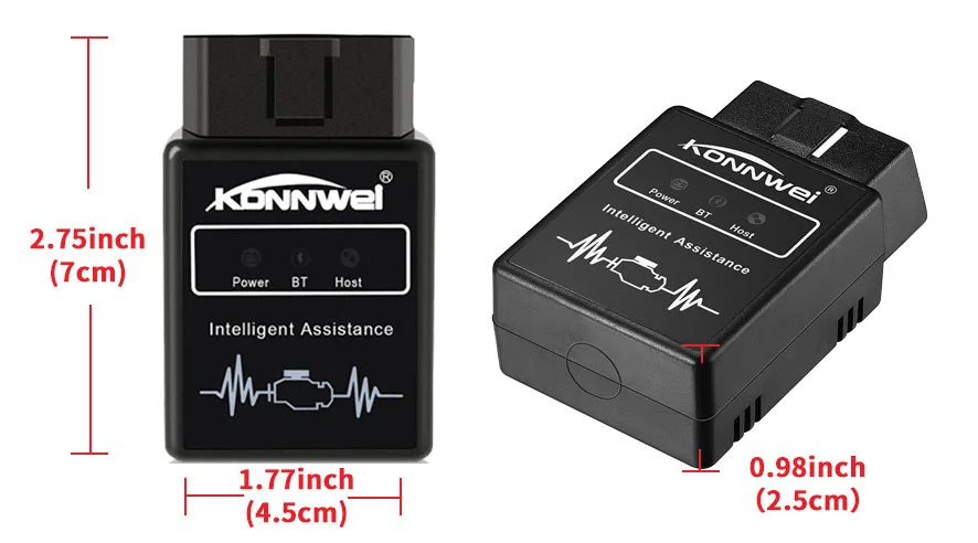 KONNWEI KW912 ELM327 Elm 327 Bluetooth OBD2 сканер для Android телефона чтение ясных ошибок двигателя код ридер адаптеры для бортовой диагностики, версия II инструмент