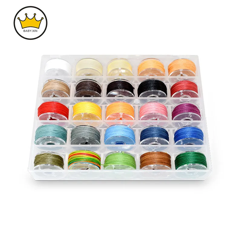 

25color/Box 0.45mm 0.5mm 0.65mm Waxed Polyester Cord Beading Cord Waxed String Wax Cord for DIY Jewelry Making & leather Bag