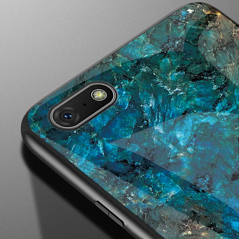 Мраморный чехол для huawei Y5 чехол для huawei Y 5 Y5 Prime DRA-LX2 DRA-L21 чехол из гранита закаленное стекло чехлы для телефонов