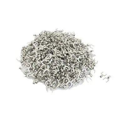 

1000 Pcs SNB2-6 2.4mm Dia Bolt Non Insulated Fork Terminals Connectors