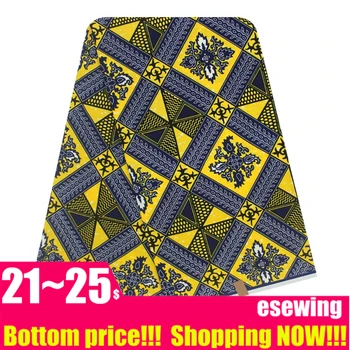 

African Veritable Real Ankara Wax 6yard African Cotton Wax Fabric High Quality Ankara African Wax Print Fabric Nigeria Ankara