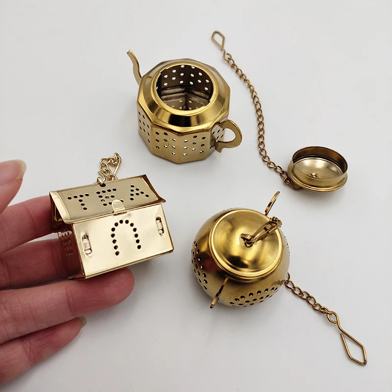 Stainless Steel Tea Infuser Shaped Tea Infuser Kitchen Set Accessories Ball Spice Flower Strainer Herbal Strainer