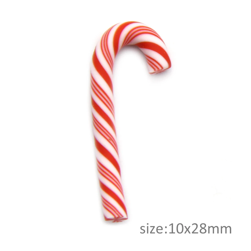 

savid angie10*28mm Crutch Polymer Clay Red Christmas Crutch Candy Cane DIY Craft Supplies ,DIY handmade materials,10Yc7568