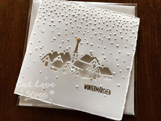 Village Country House Metal Cutting Dies Scrapbooking Stencil Die Cuts Card Making Decorative Craft Embossing New Dies For 2019