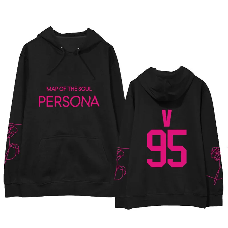 Kpop Bangtan jungkook suga альбом карта душа persona толстовка с капюшоном Jimin толстовки Harajuku готические буквы Топы толстовка - Цвет: V-9