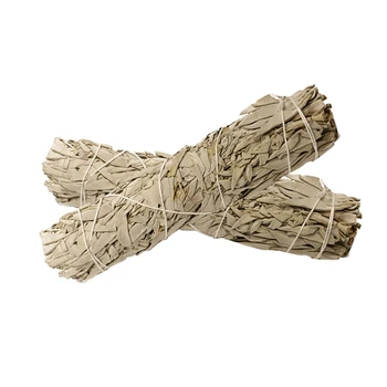 

2Pcs American California White Sage Smudge Stick Wisp Sage Plant for Room Purification Modern Home Decoration Supplies Accessori