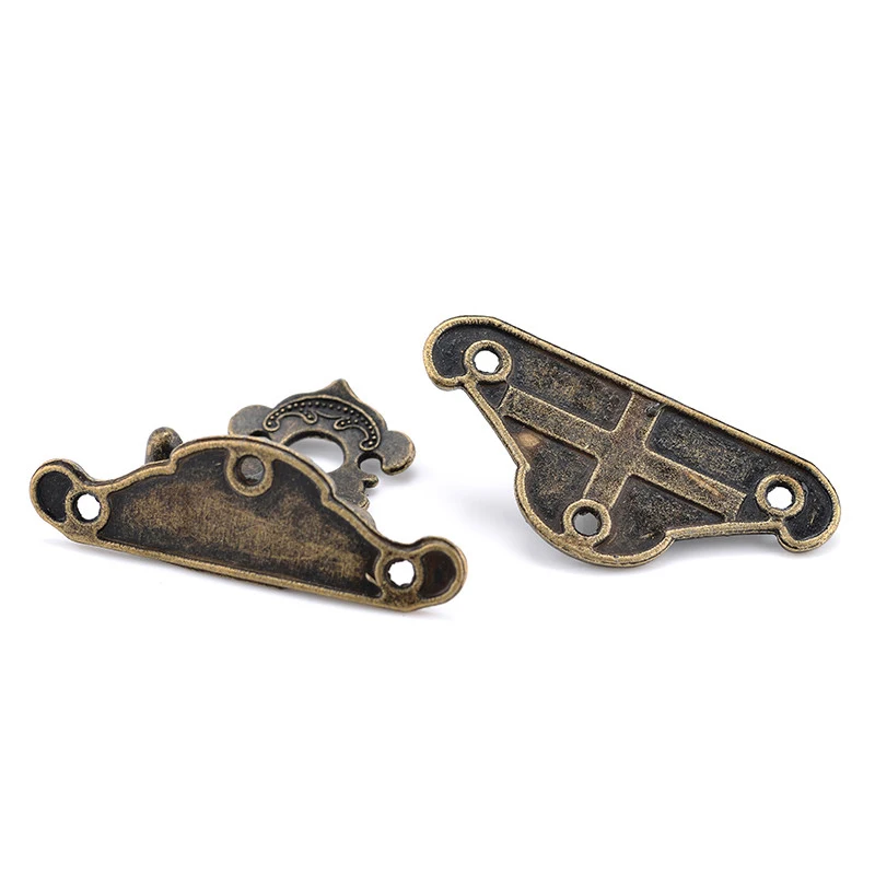 Antique Bronze Lock Jewelry Wooden Box Hasps Drawer Latches Suitcases Latch Buckle Clasp Zinc Alloy For Box Accessories