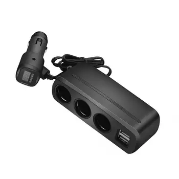 

Universal Dual USB 3 Holes Car Charger Cable Digital Lighter Socket