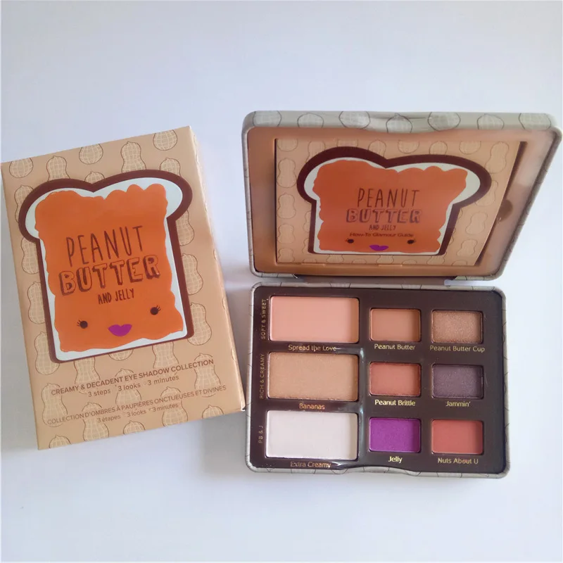 Make up Peanut Butter Jelly honey тени для век Палитра пигментов мерцающий блеск 9 цветов Тени для век Палитра матовая Nude Sugar 1 шт - Цвет: 9 color Eye Shadow