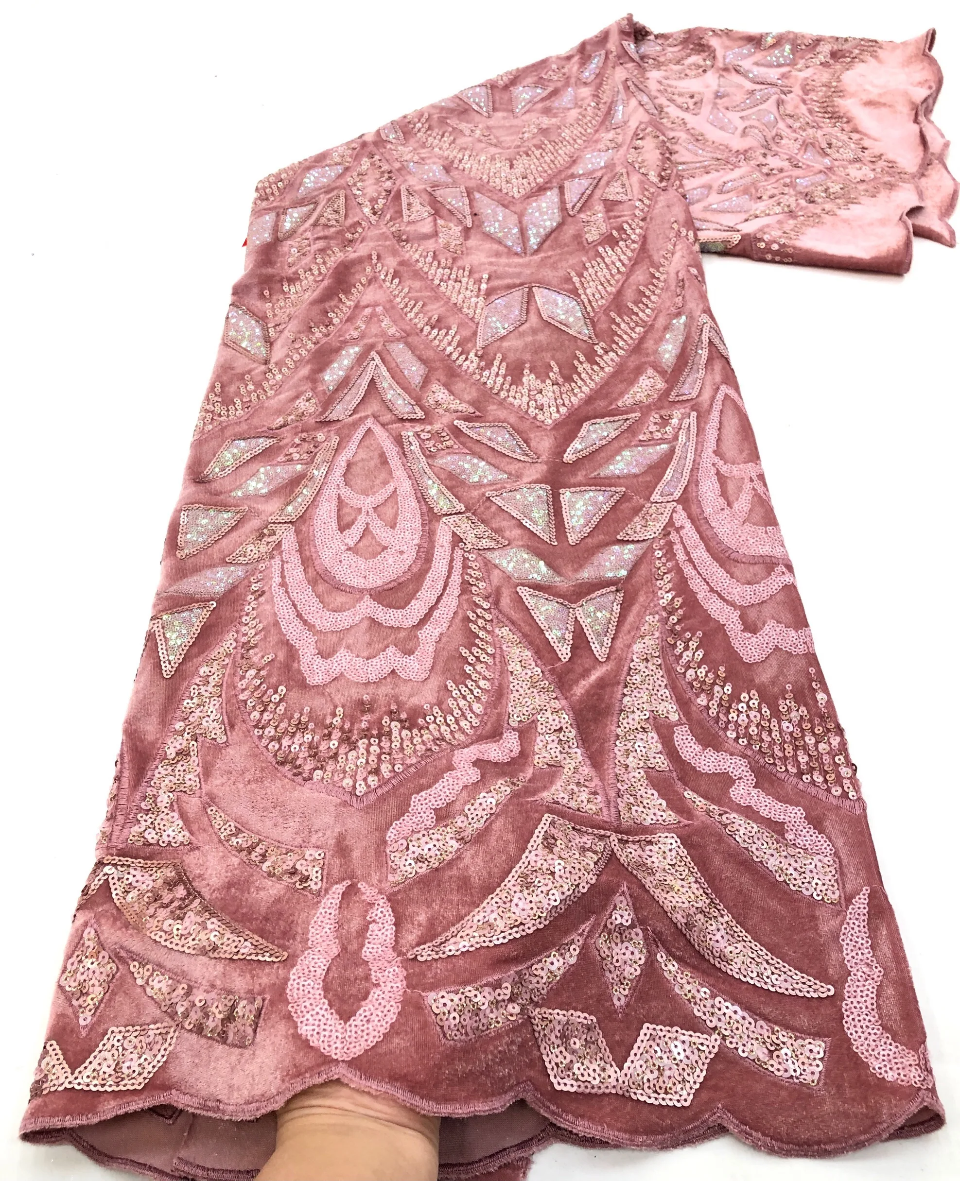 

The Latest Velvet Lace Fabric 2021 African Mesh Lace French Sequin Fabric Nigeria Tulle Lace Fabric FJ4458