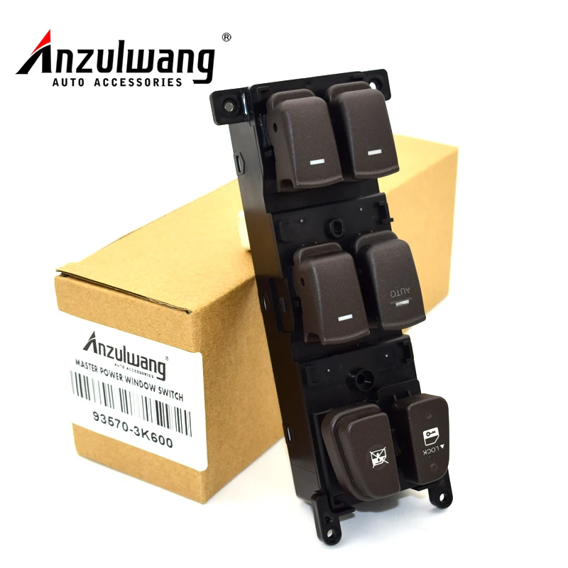 ANZULWANG 93570 3K600 935703K600 Кнопка главного переключателя окна LHD для 08 10 Hyundai NF Sonata|window