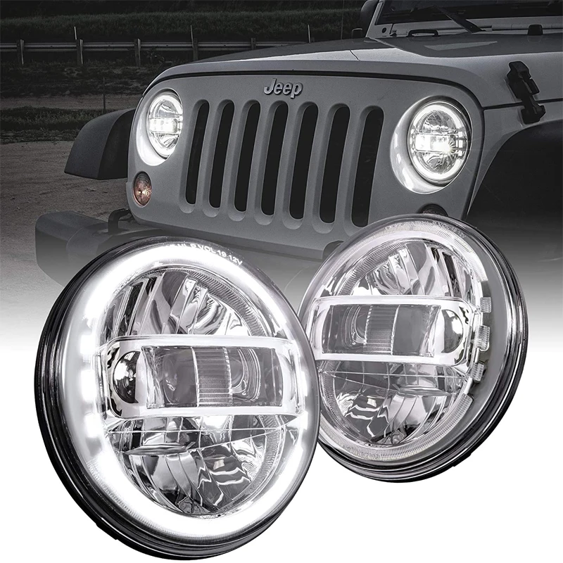 

Светодиодная фара 7 дюймов для Lada Niva, налобный фонарь 7 дюймов для Jeep Wrangler Unlimited JK, для Nissan патруль Y60, для Mazda Miata MX5