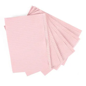 

125 Pcs/1 Pack Nail Art Table Mat Disposable Clean Pads For Nails Care Polish Waterproof Tablecloths Manicure Tool (Pink)