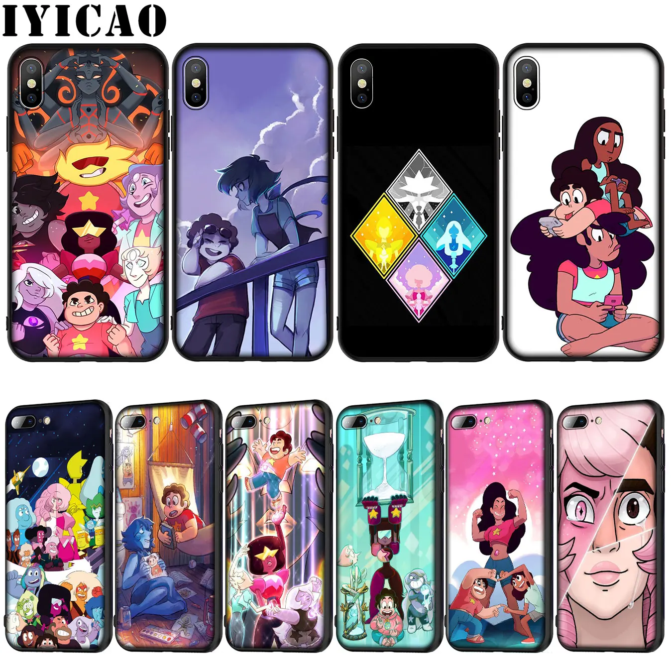 IYICAO мультфильм Стивен Вселенная Мягкий силиконовый чехол для iPhone XR X XS 11 Pro Max 10 6S 7 8