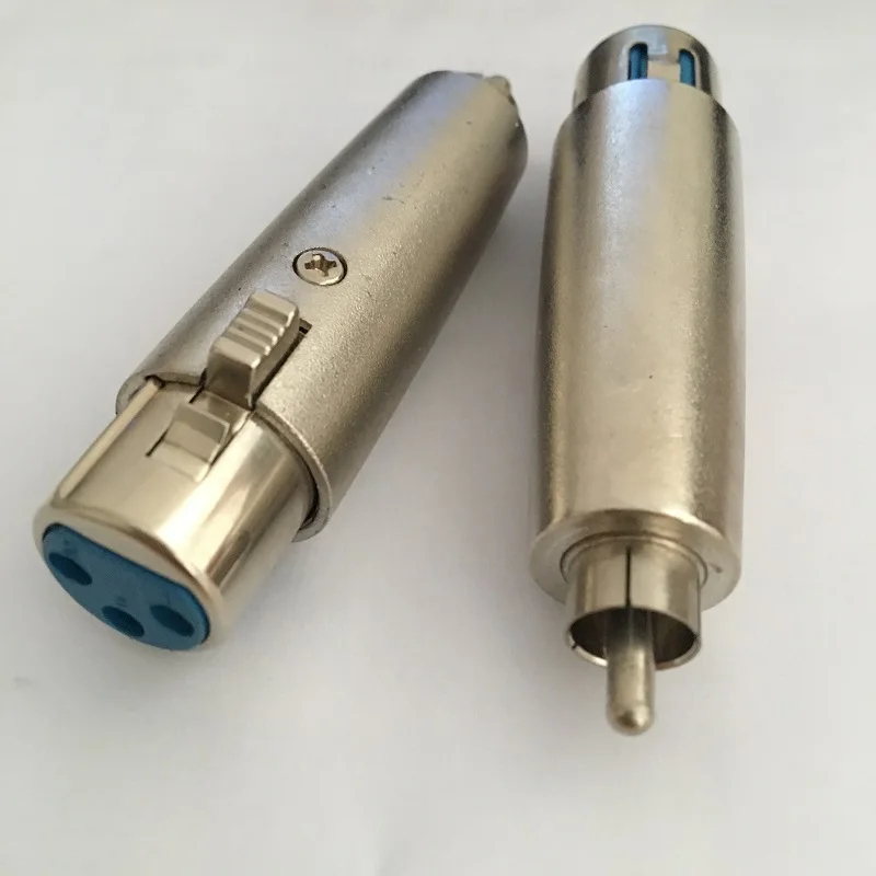 10 шт./упак. никелированный разъем типа rca штекер XLR 3Pin Женский аудио микрофон в комплект поставки входит адаптер